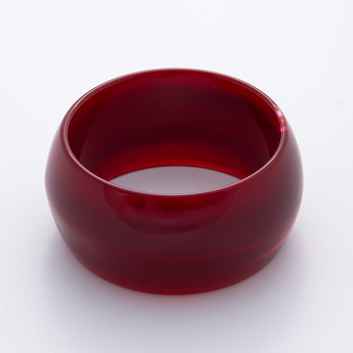 Orange, Black, Red Solid Resin Acrylic Wide Bangle Bracelet | WA - 3413 ~ WA - 3415 - DLUXCA