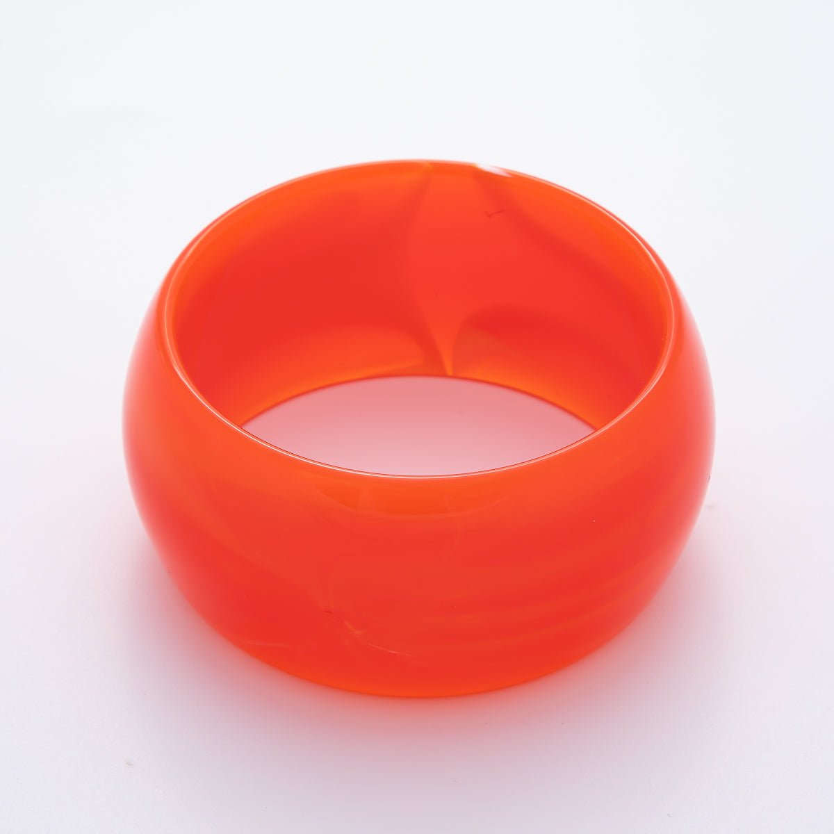 Orange, Black, Red Solid Resin Acrylic Wide Bangle Bracelet | WA - 3413 ~ WA - 3415 - DLUXCA