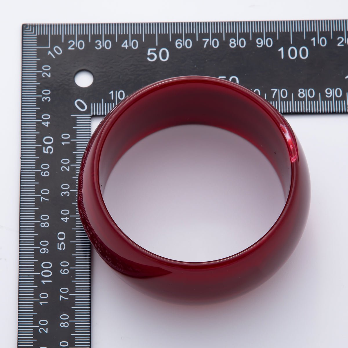 Orange, Black, Red Solid Resin Acrylic Wide Bangle Bracelet | WA - 3413 ~ WA - 3415 - DLUXCA