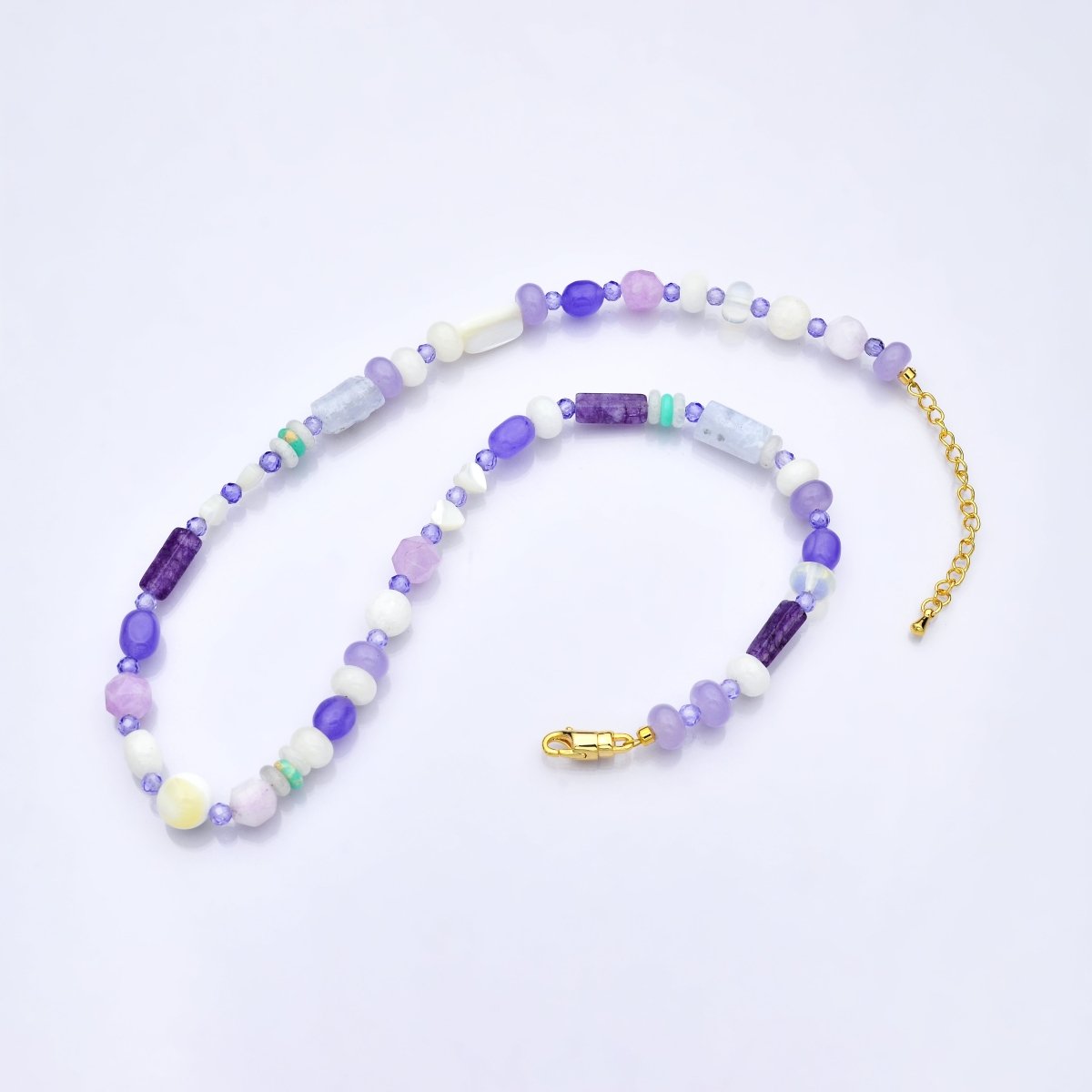 PRE - ORDER: 24K Gold Filled Summer Candy Gemstone Necklace | ETA 3 Weeks - DLUXCA