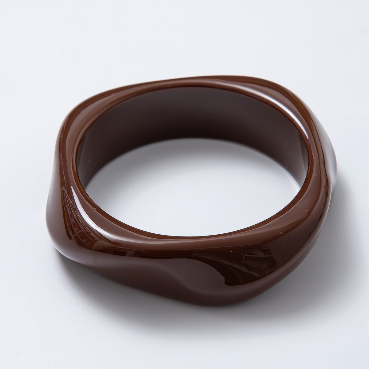 PRE - ORDER : 83mm Black, White, Brown Resin Irregular Freeform Round Bracelet | WA - 3417 WA - 3418 WA - 3421 WA - 3422, WA - 3425 - WA - 3427 - DLUXCA