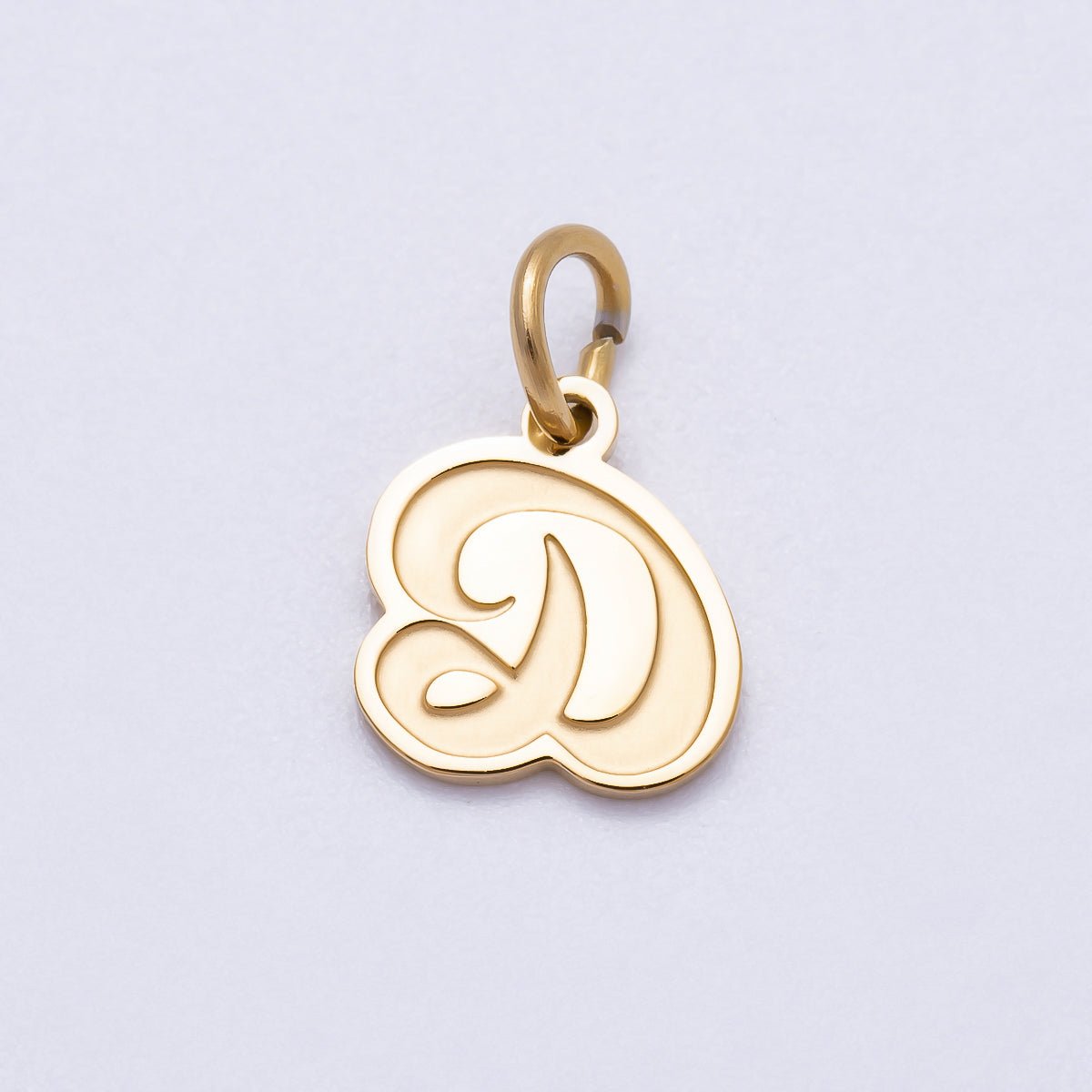 PVD Stainless Steel 10mm Old English Alphabet Letter Mini Charm A - Z | Charms - 00720 ~ Charms - 00745 - DLUXCA