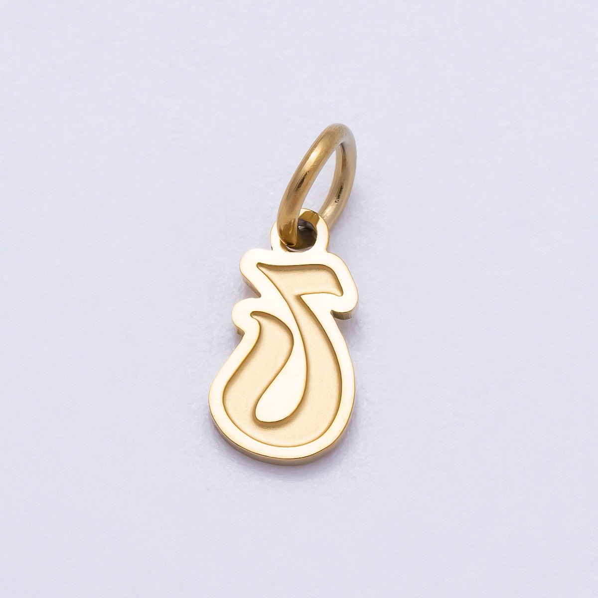 PVD Stainless Steel 10mm Old English Alphabet Letter Mini Charm A - Z | Charms - 00720 ~ Charms - 00745 - DLUXCA