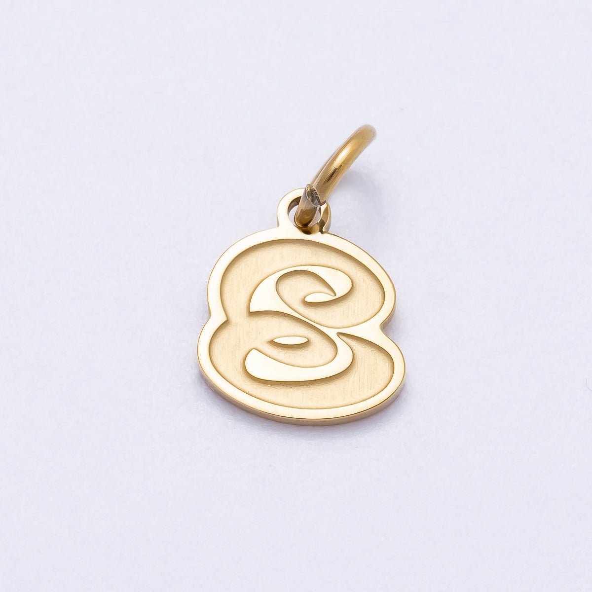 PVD Stainless Steel 10mm Old English Alphabet Letter Mini Charm A - Z | Charms - 00720 ~ Charms - 00745 - DLUXCA