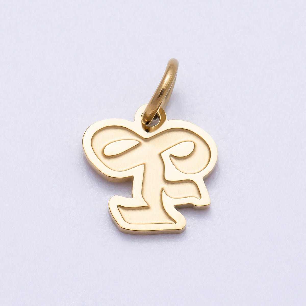 PVD Stainless Steel 10mm Old English Alphabet Letter Mini Charm A - Z | Charms - 00720 ~ Charms - 00745 - DLUXCA