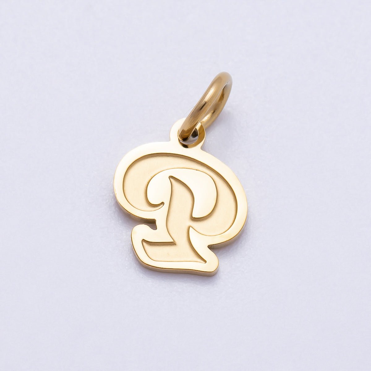 PVD Stainless Steel 10mm Old English Alphabet Letter Mini Charm A - Z | Charms - 00720 ~ Charms - 00745 - DLUXCA
