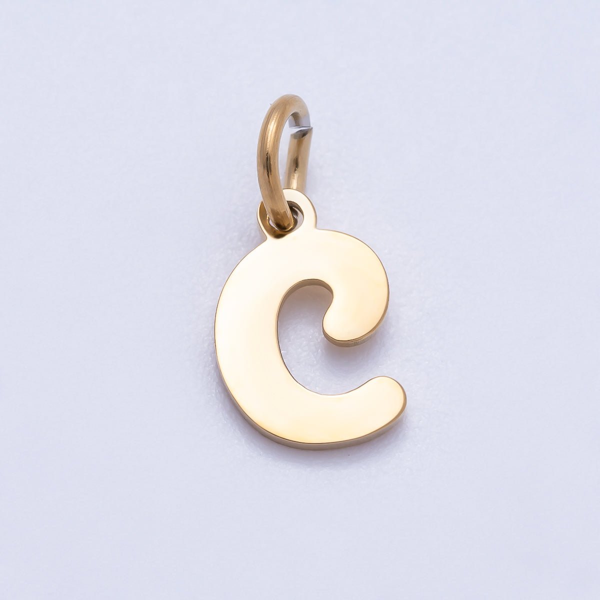 PVD Stainless Steel 10mm Plain Alphabet Letter Mini Charm A - Z | Charms - 00667 ~ Charms - 00692 - DLUXCA