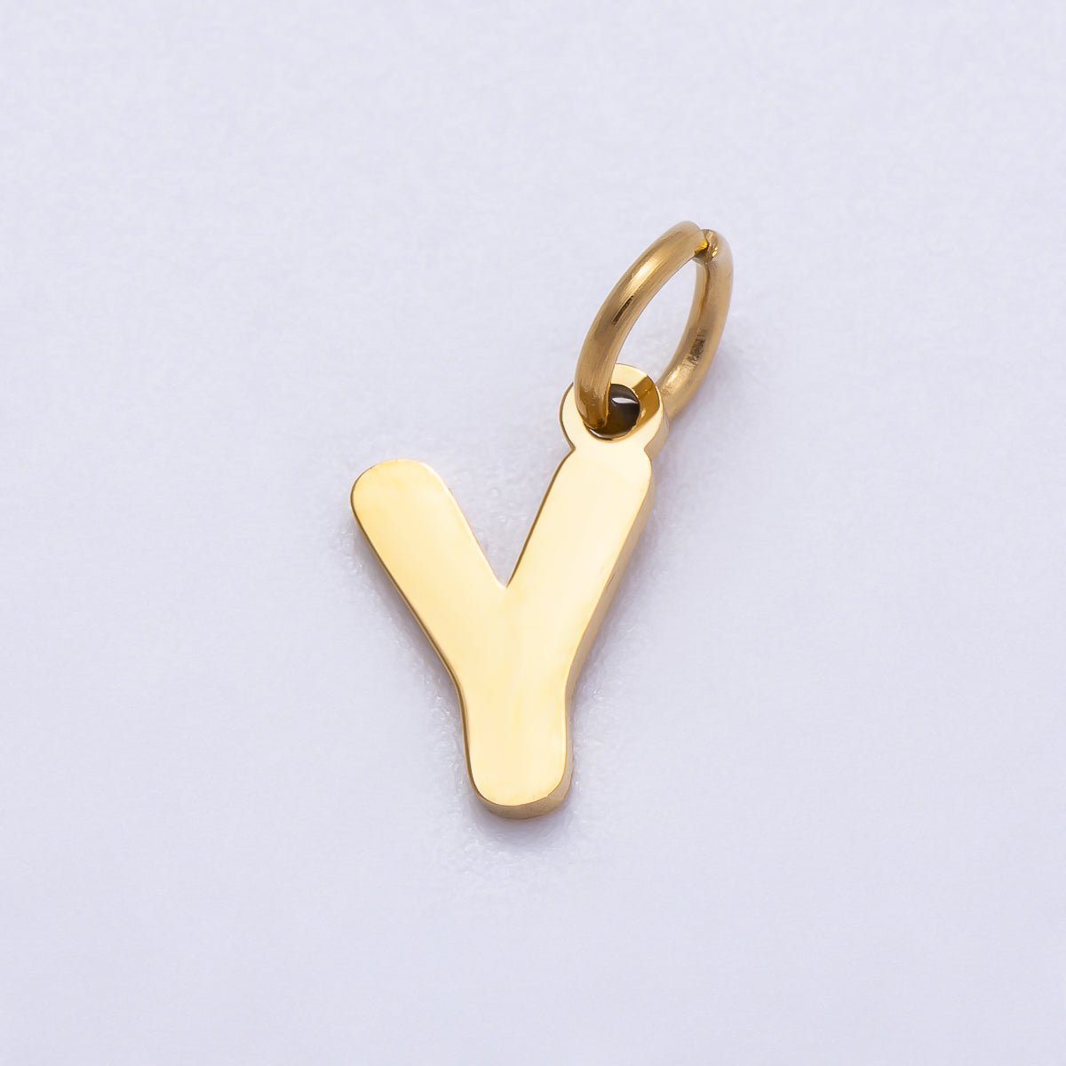 PVD Stainless Steel 10mm Plain Alphabet Letter Mini Charm A - Z | Charms - 00667 ~ Charms - 00692 - DLUXCA