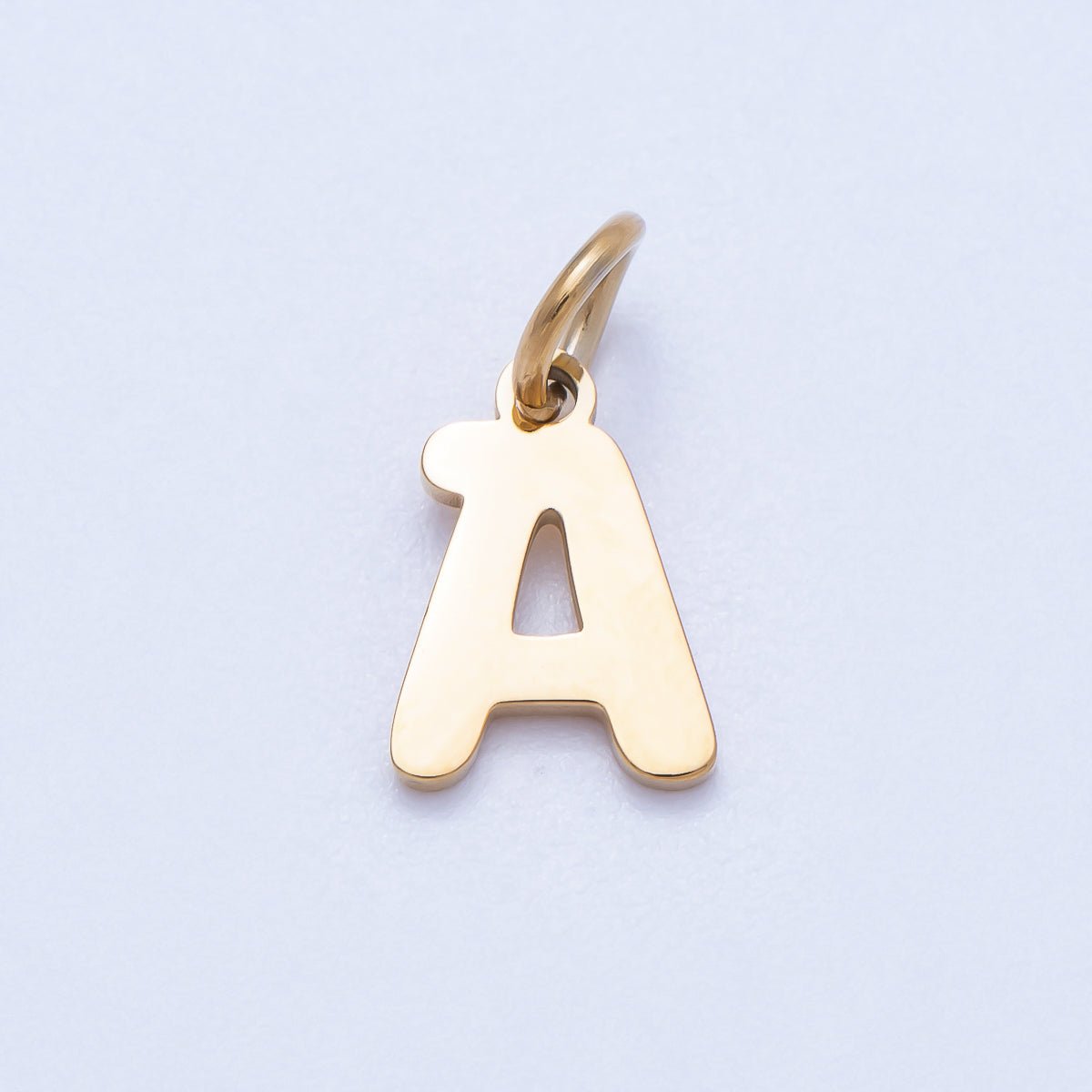 PVD Stainless Steel 10mm Plain Alphabet Letter Mini Charm A - Z | Charms - 00667 ~ Charms - 00692 - DLUXCA