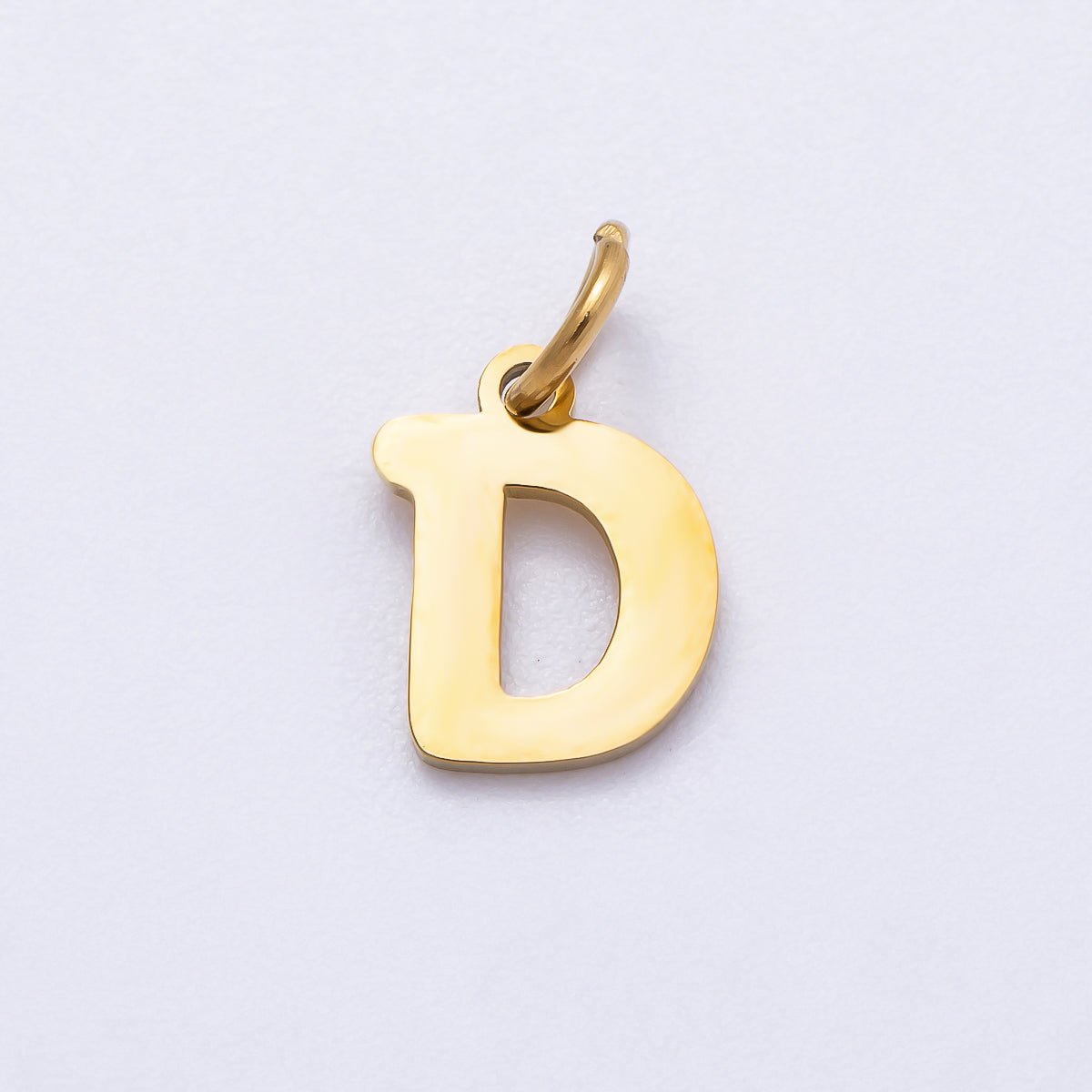 PVD Stainless Steel 10mm Plain Alphabet Letter Mini Charm A - Z | Charms - 00667 ~ Charms - 00692 - DLUXCA