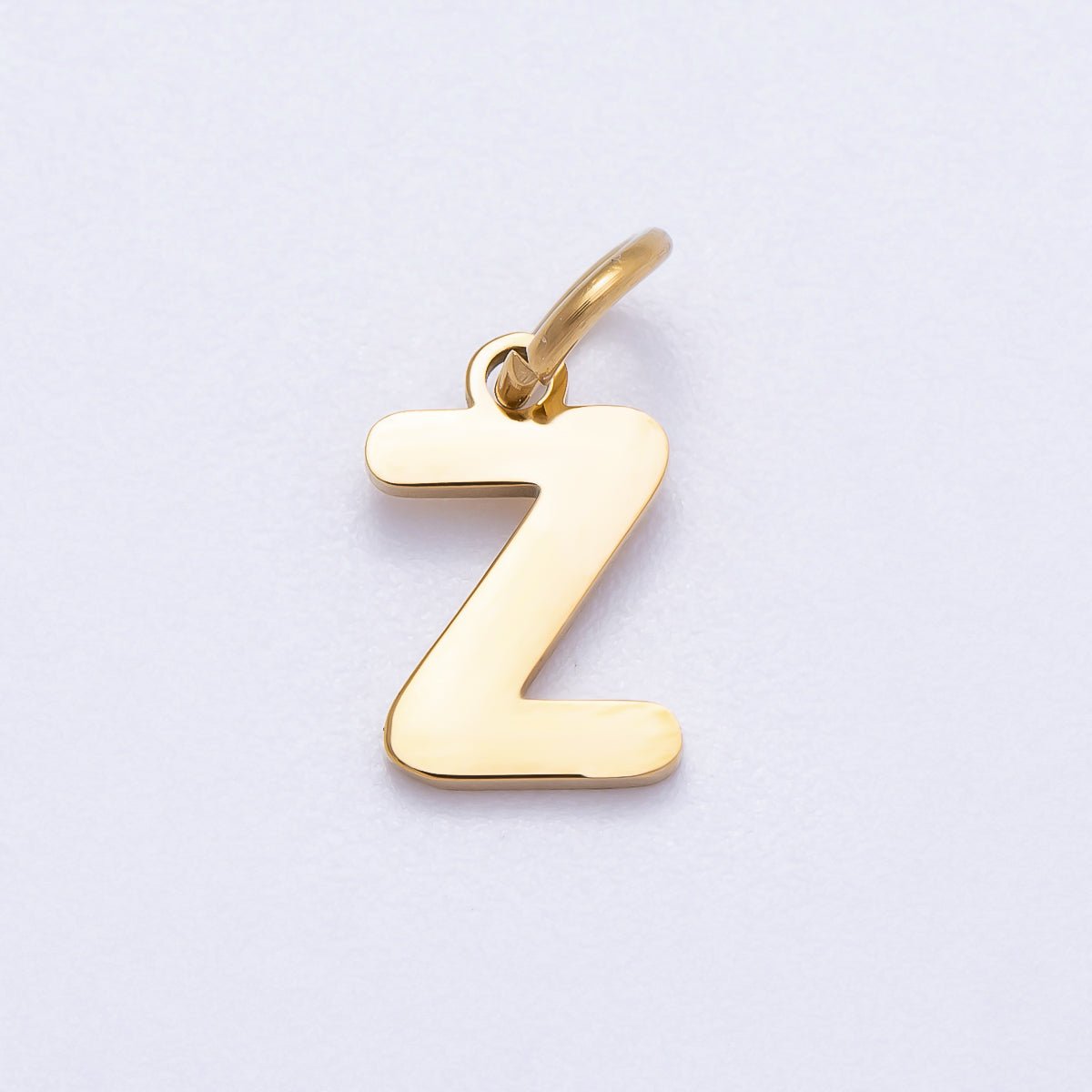 PVD Stainless Steel 10mm Plain Alphabet Letter Mini Charm A - Z | Charms - 00667 ~ Charms - 00692 - DLUXCA