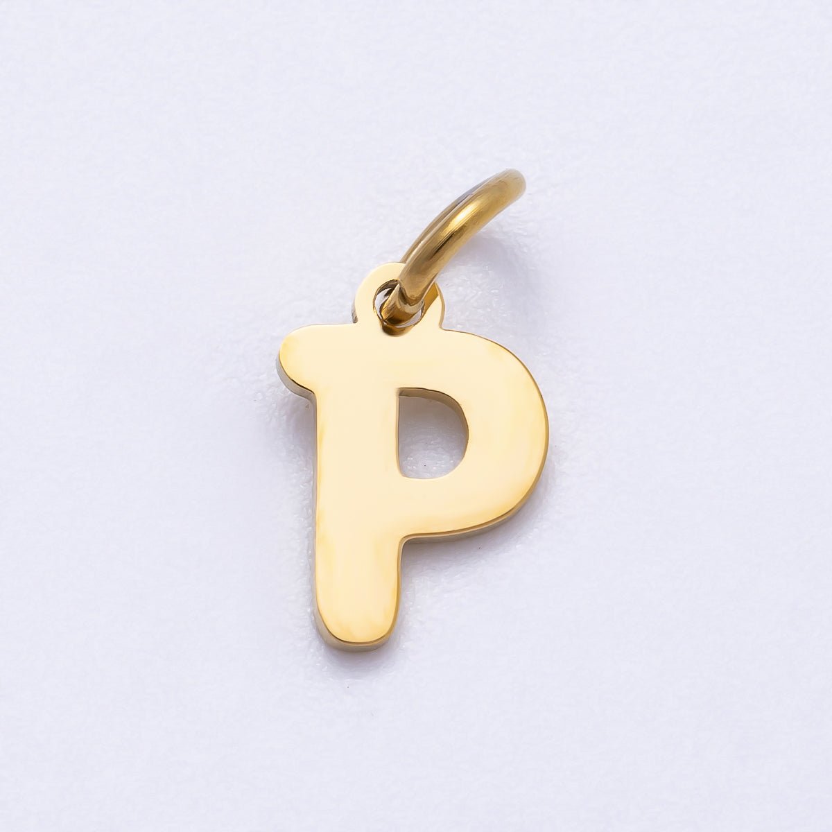 PVD Stainless Steel 10mm Plain Alphabet Letter Mini Charm A - Z | Charms - 00667 ~ Charms - 00692 - DLUXCA