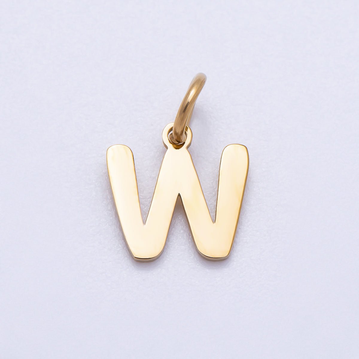 PVD Stainless Steel 10mm Plain Alphabet Letter Mini Charm A - Z | Charms - 00667 ~ Charms - 00692 - DLUXCA