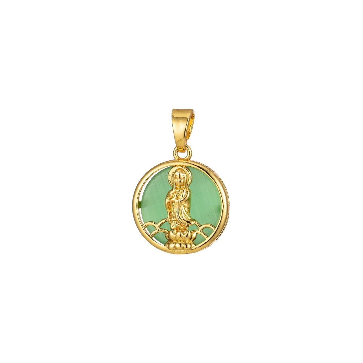 Quan Yin Pendant Buddha Kuan Yin Dainty Religious Charm J - 296~J - 300 - DLUXCA