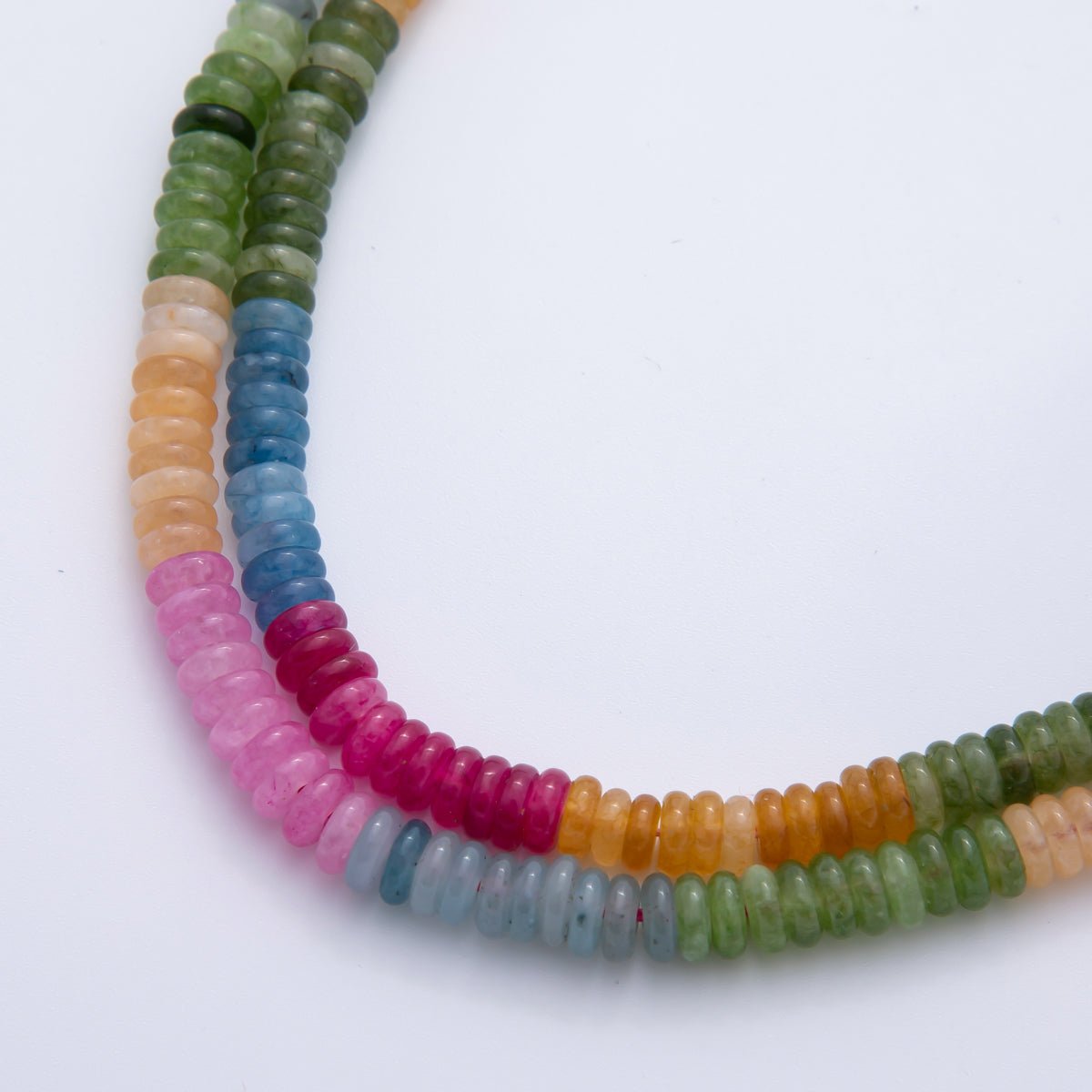 Rainbow Natural Gemstone 6mm x 2mm Rondelle Beads Strand Finding | WA - A3535 WA - A3536 - DLUXCA