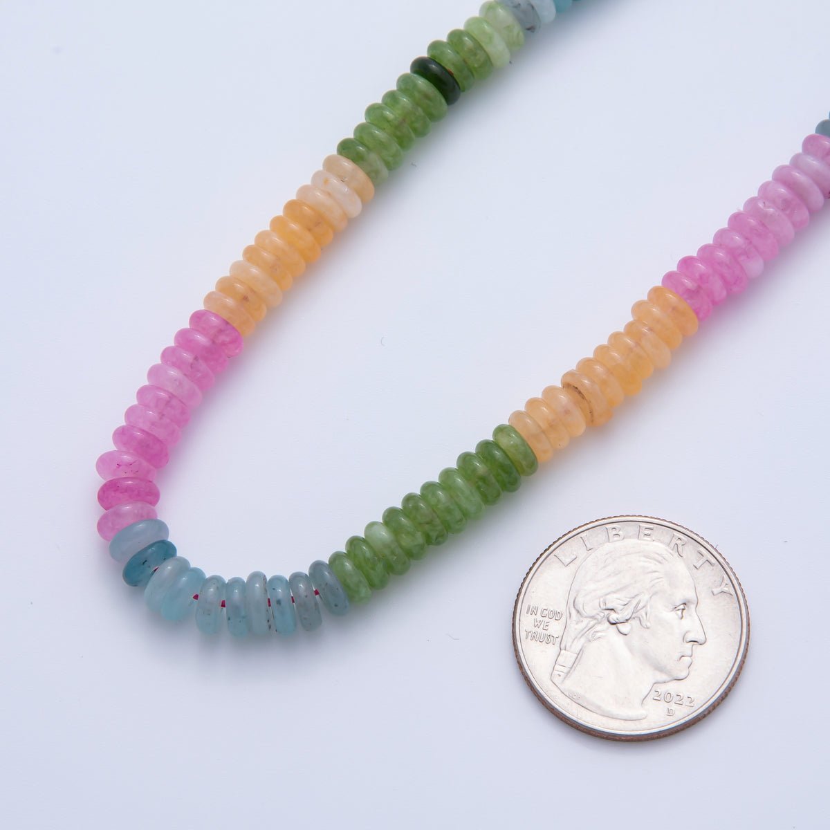Rainbow Natural Gemstone 6mm x 2mm Rondelle Beads Strand Finding | WA - A3535 WA - A3536 - DLUXCA