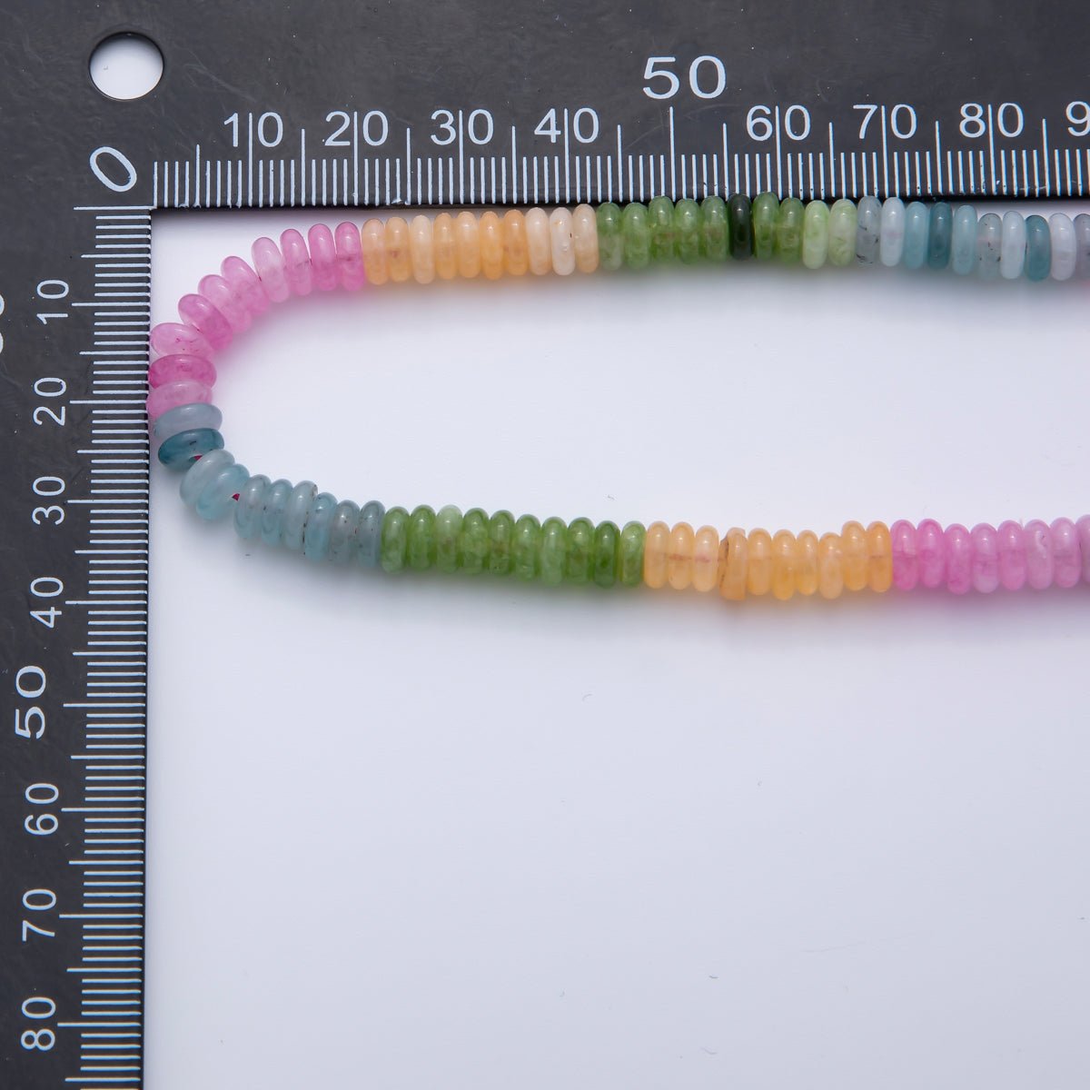Rainbow Natural Gemstone 6mm x 2mm Rondelle Beads Strand Finding | WA - A3535 WA - A3536 - DLUXCA