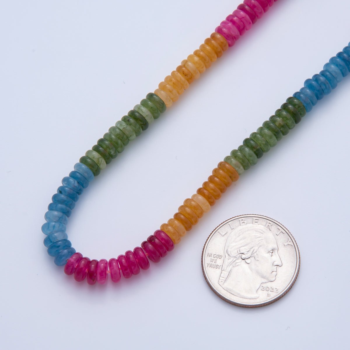 Rainbow Natural Gemstone 6mm x 2mm Rondelle Beads Strand Finding | WA - A3535 WA - A3536 - DLUXCA
