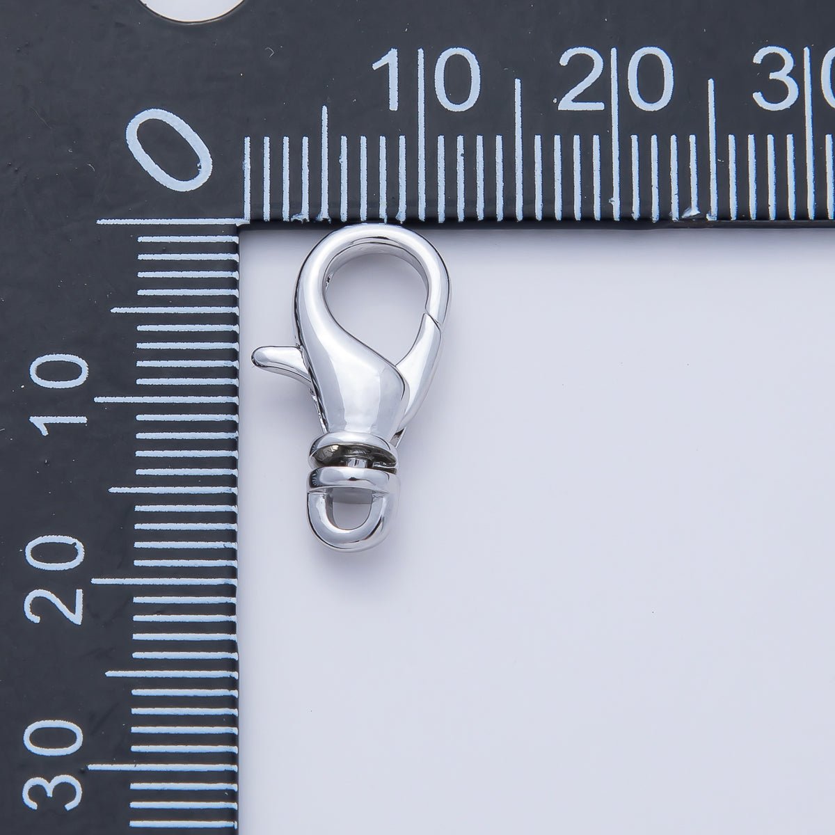 Rhodium Plated 11.7mm, 15.7mm, 17.8mm Minimalist Swivel Lobster Clasps Closure Finding | Z1617 - Z1619 - DLUXCA