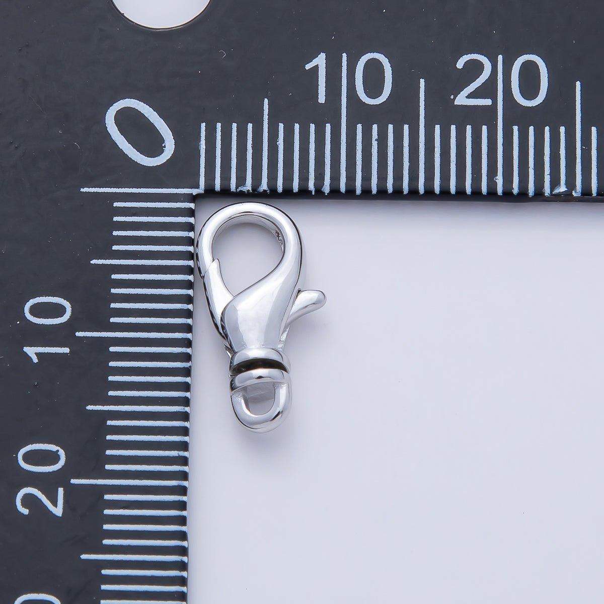 Rhodium Plated 11.7mm, 15.7mm, 17.8mm Minimalist Swivel Lobster Clasps Closure Finding | Z1617 - Z1619 - DLUXCA