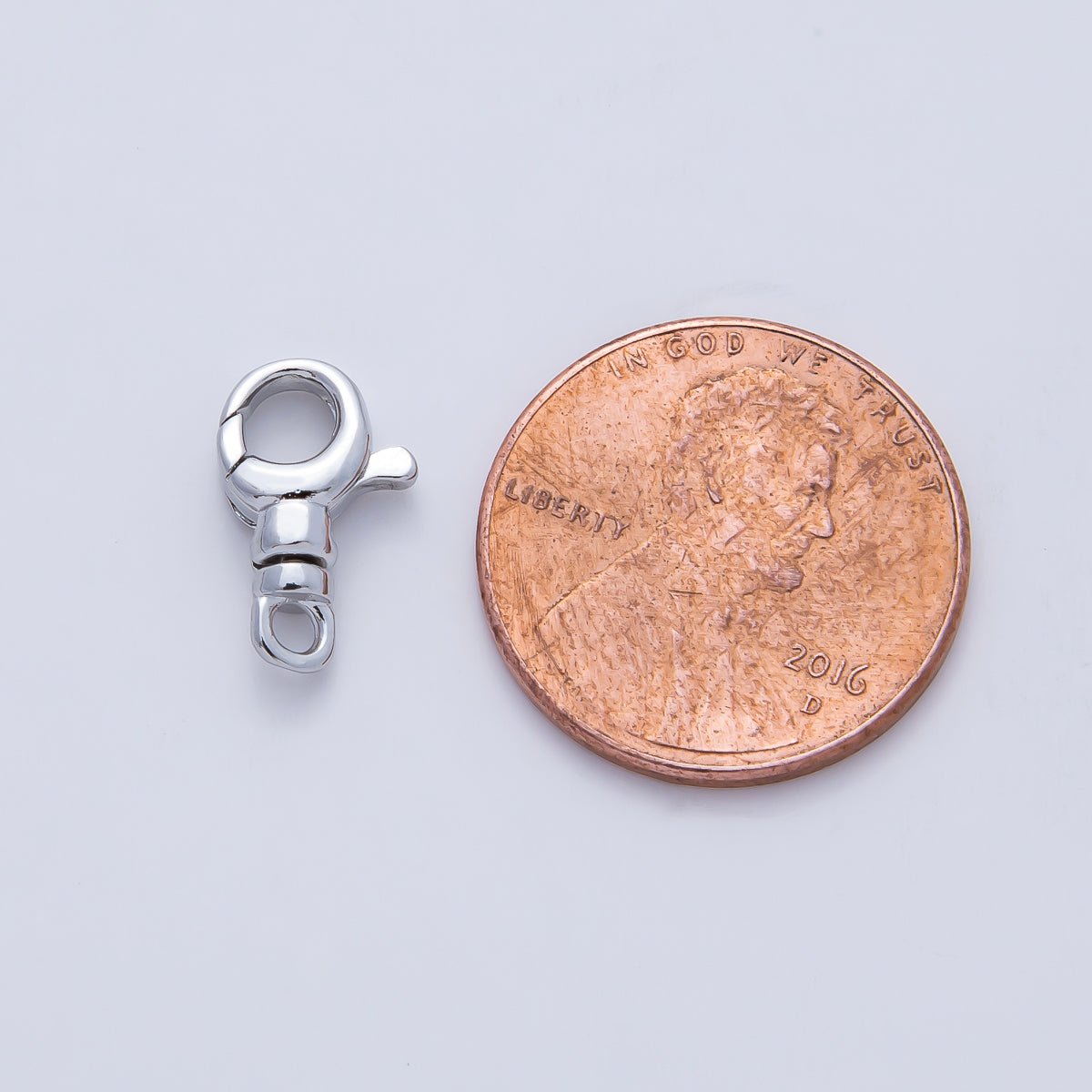 Rhodium Plated 12.5mm Swivel Lobster Claw Clasps Finding | Z1609 - DLUXCA