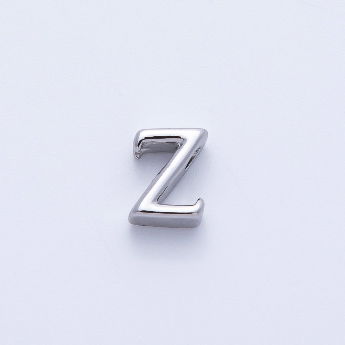 Rhodium Plated 8.5mm Minimalist Greek Initial Alphabet Letter Personalized Bead | AF248 - AF259 - DLUXCA