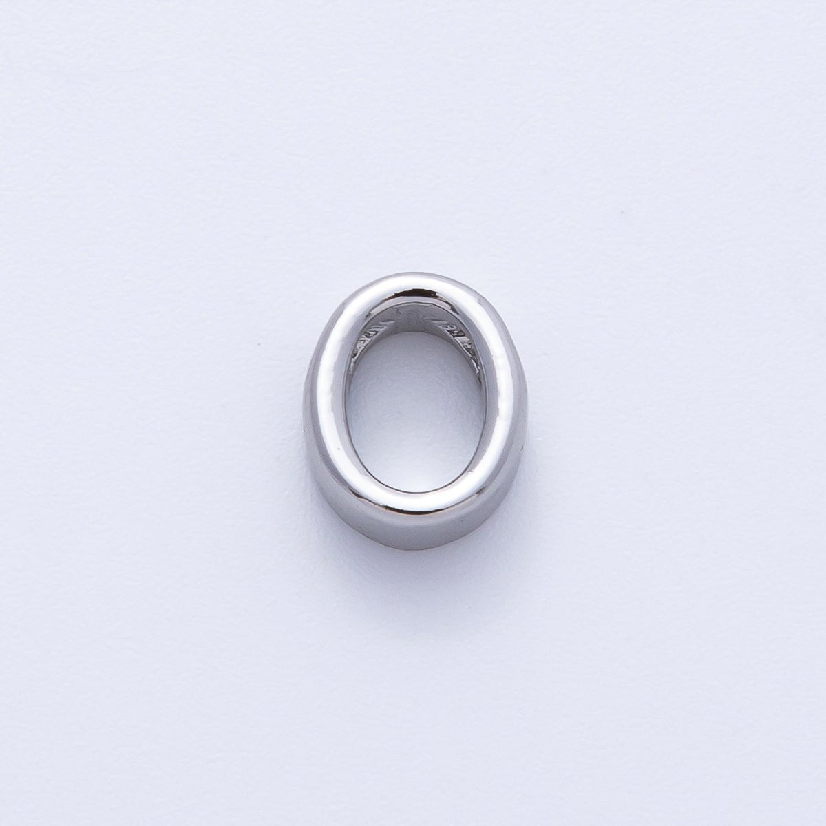 Rhodium Plated 8.5mm Minimalist Greek Initial Alphabet Letter Personalized Bead | AF248 - AF259 - DLUXCA