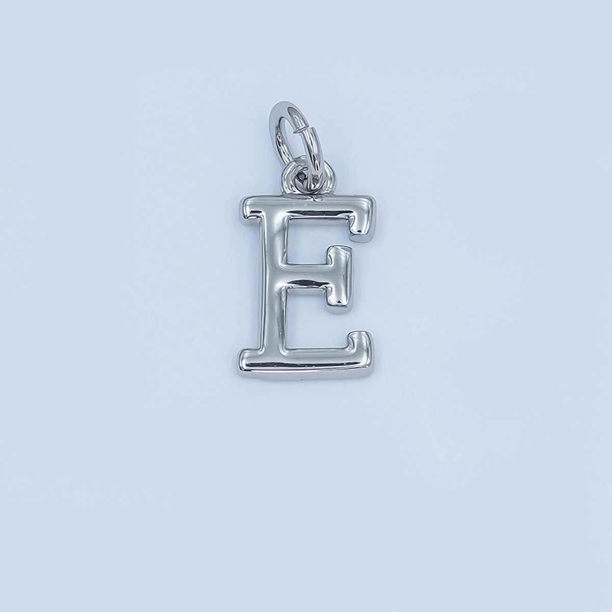 Rhodium Plated Minimalist Initial Letter Charm | A141 - A153 - DLUXCA
