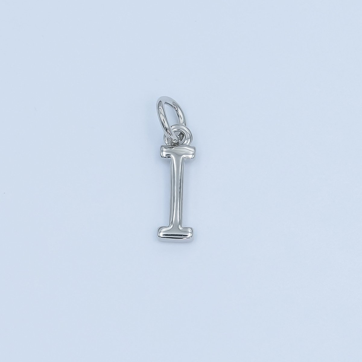 Rhodium Plated Minimalist Initial Letter Charm | A141 - A153 - DLUXCA