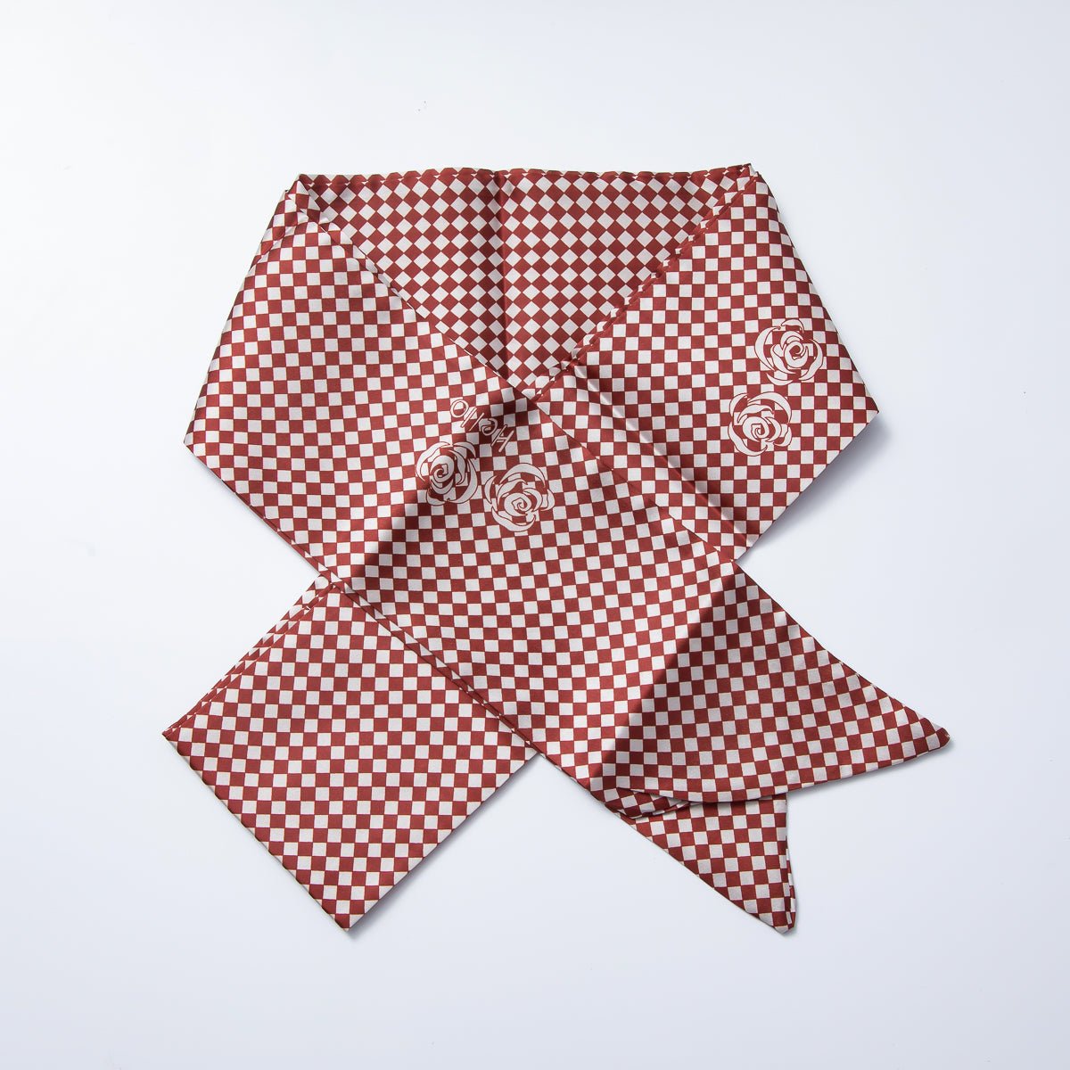 Rose Flower 90mm Soft Faux Silk Bandana Scarf Necklace | WA - 1917 - DLUXCA