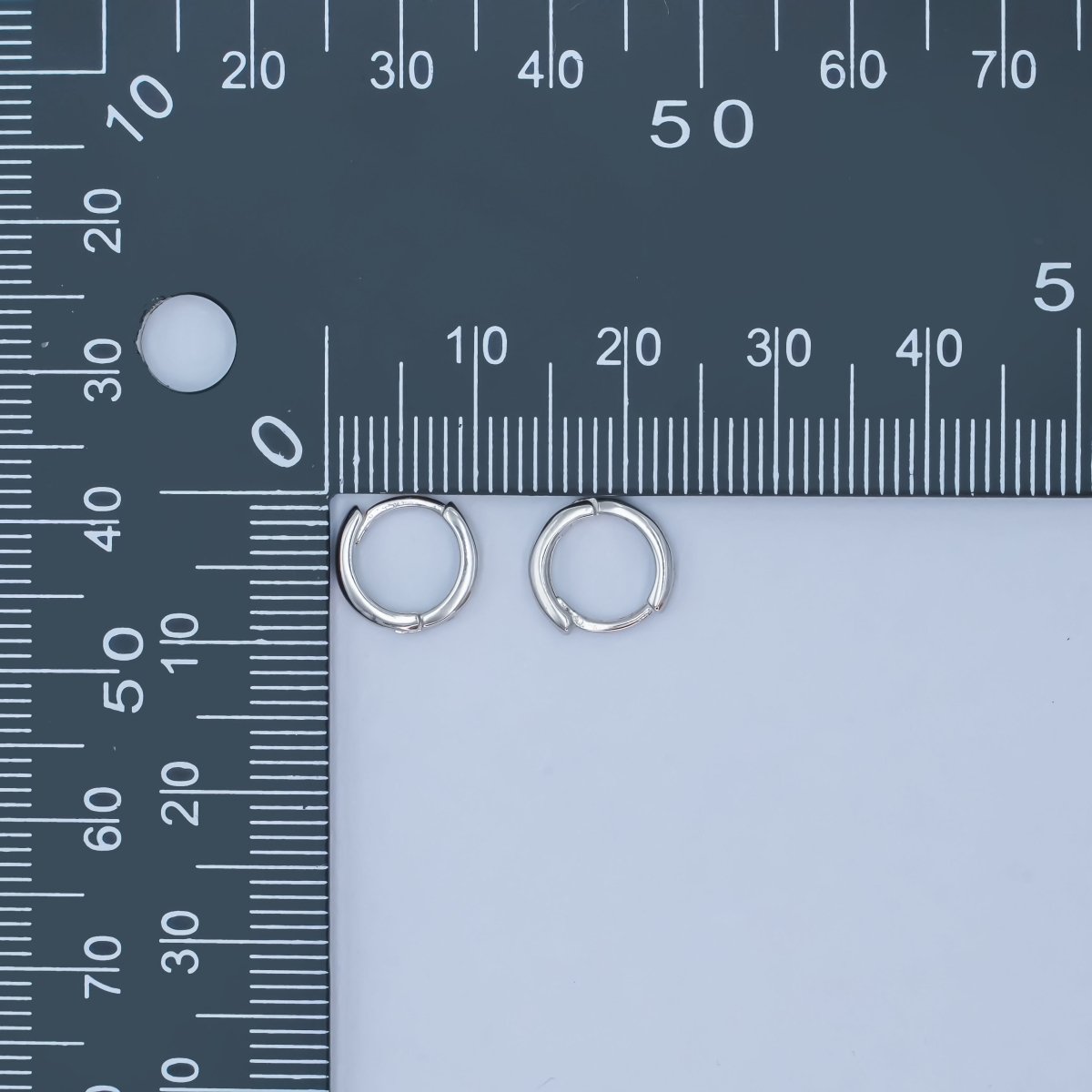 S925 Sterling Silver 10mm Minimalist Huggie Earrings | SL - 642 - DLUXCA