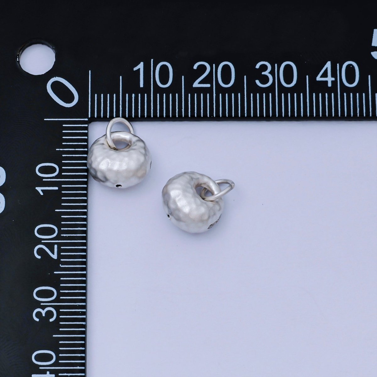 S925 Sterling Silver 10mm Puffed Bag Round Fruit Charm | SL - 666 - DLUXCA