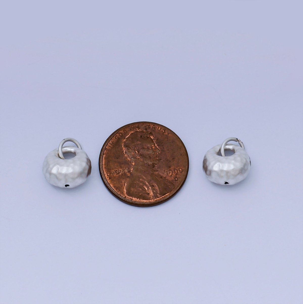 S925 Sterling Silver 10mm Puffed Bag Round Fruit Charm | SL - 666 - DLUXCA