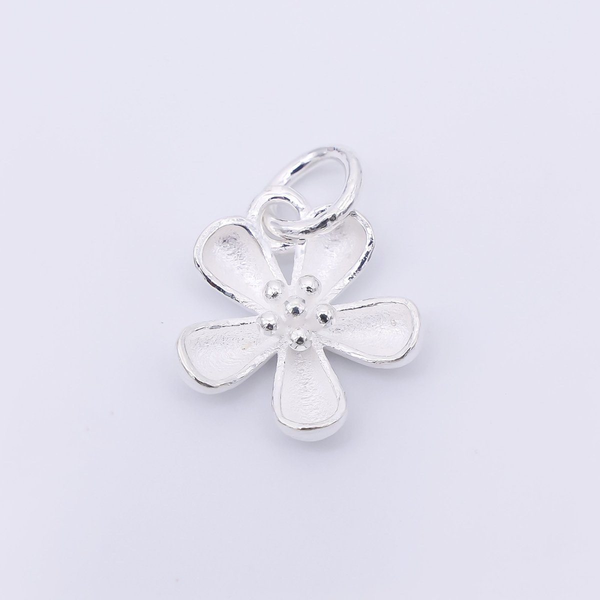 S925 Sterling Silver 13mm Lily Flower Multidimensional 3D Charm | SL - 686 - DLUXCA