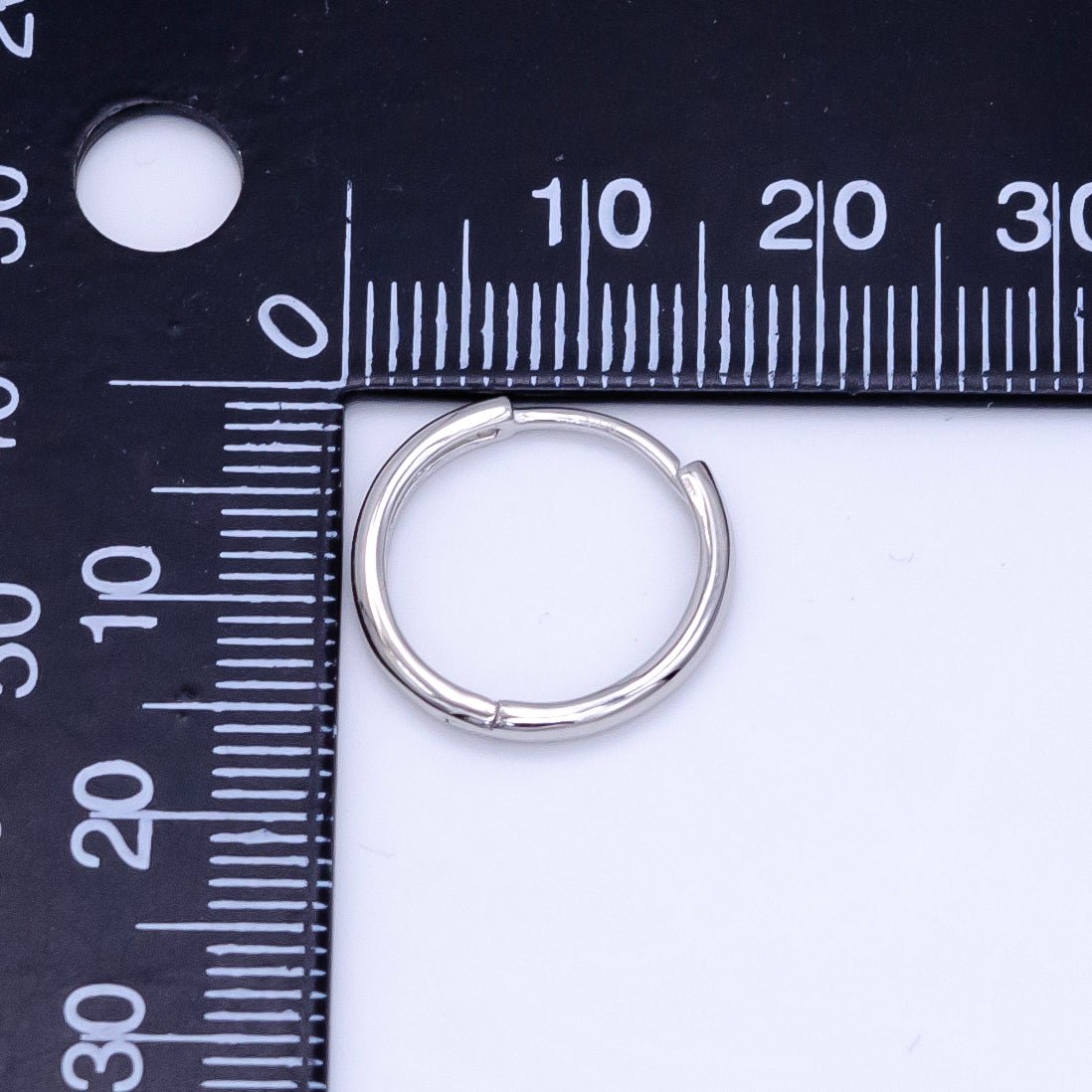 S925 Sterling Silver 16mm Minimalist Huggie Earrings | SL-495 - DLUXCA