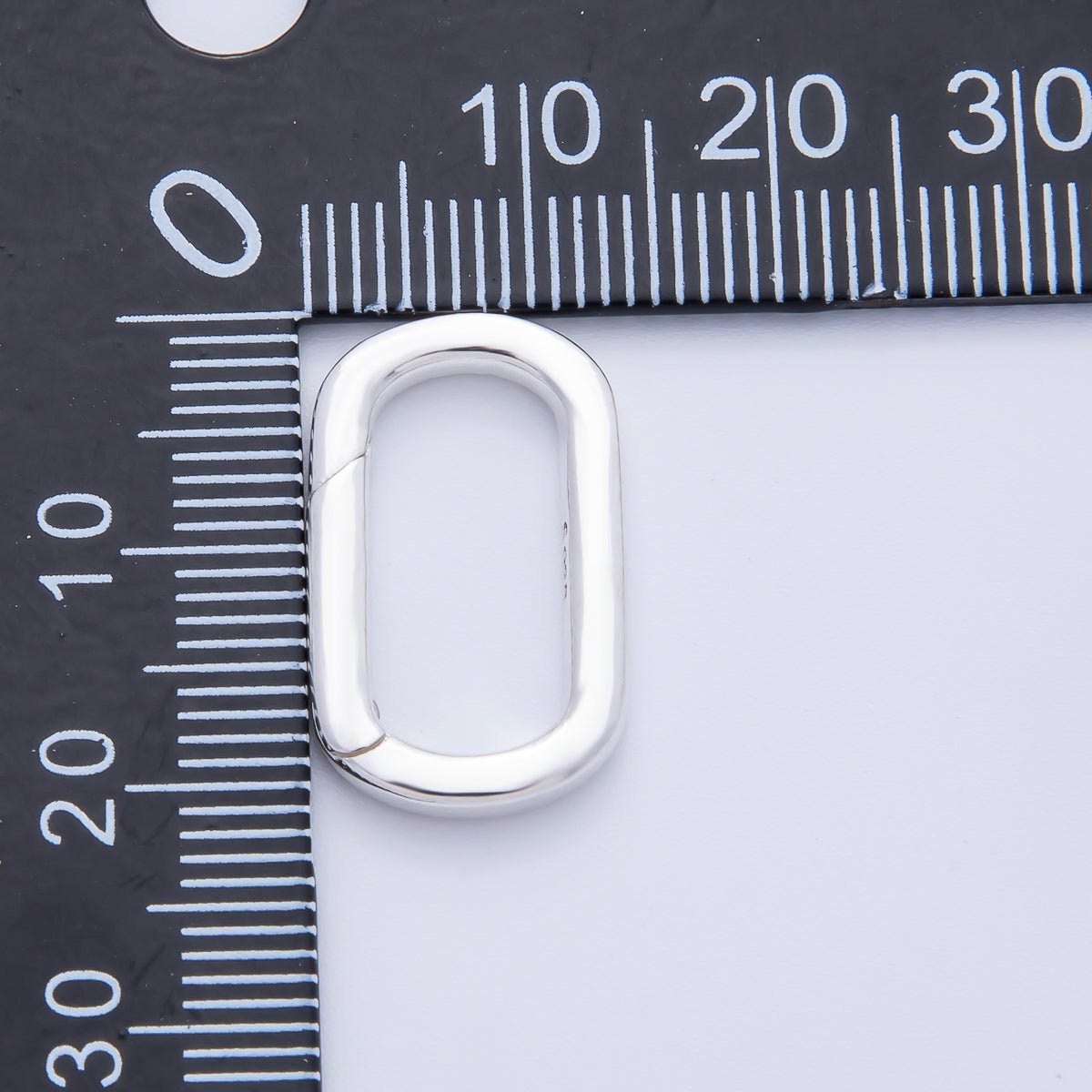 S925 Sterling Silver 21mm Push Gate Oblong Enhancer Findings | SL - 510 - DLUXCA