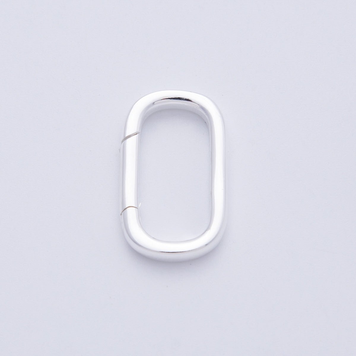 S925 Sterling Silver 22mm Push Gate Oblong Clasp Closure Findings | SL - 707 - DLUXCA
