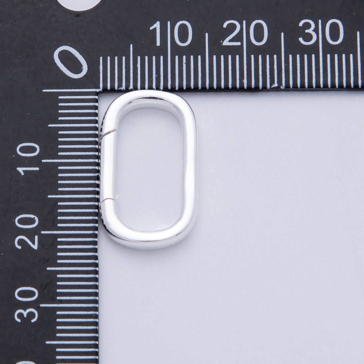 S925 Sterling Silver 22mm Push Gate Oblong Clasp Closure Findings | SL - 707 - DLUXCA