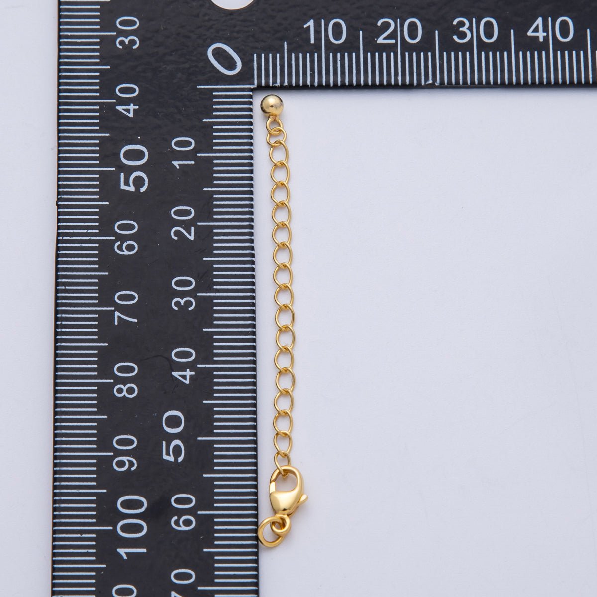S925 Sterling Silver 2.5mm Minimalist Lobster Clasps 2.5 Inch Extender Ball Closure Findings | SL - 00712 - DLUXCA