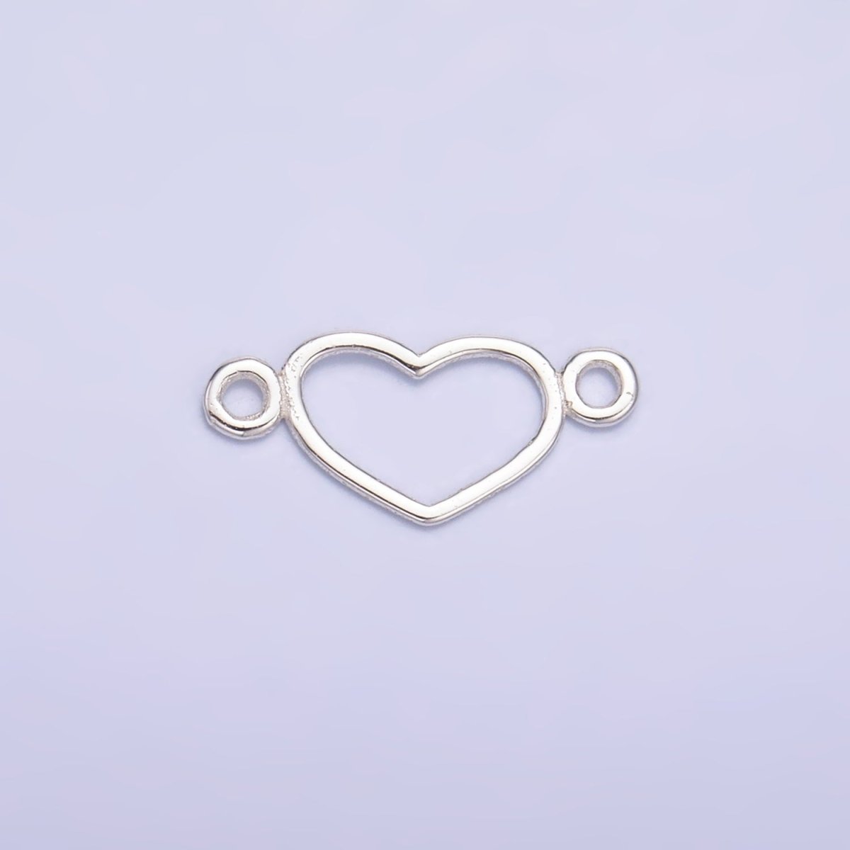 S925 Sterling Silver 5.5mm Open Heart Connector in Gold & Silver | SL - 614 - DLUXCA