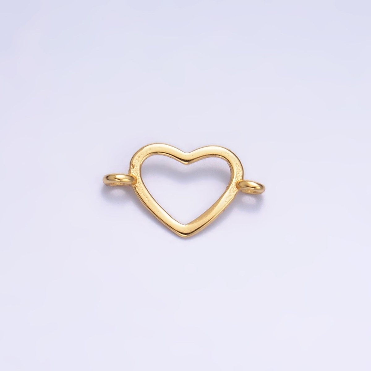 S925 Sterling Silver 7mm Open Heart Connector in Gold & Silver | SL - 619 - DLUXCA