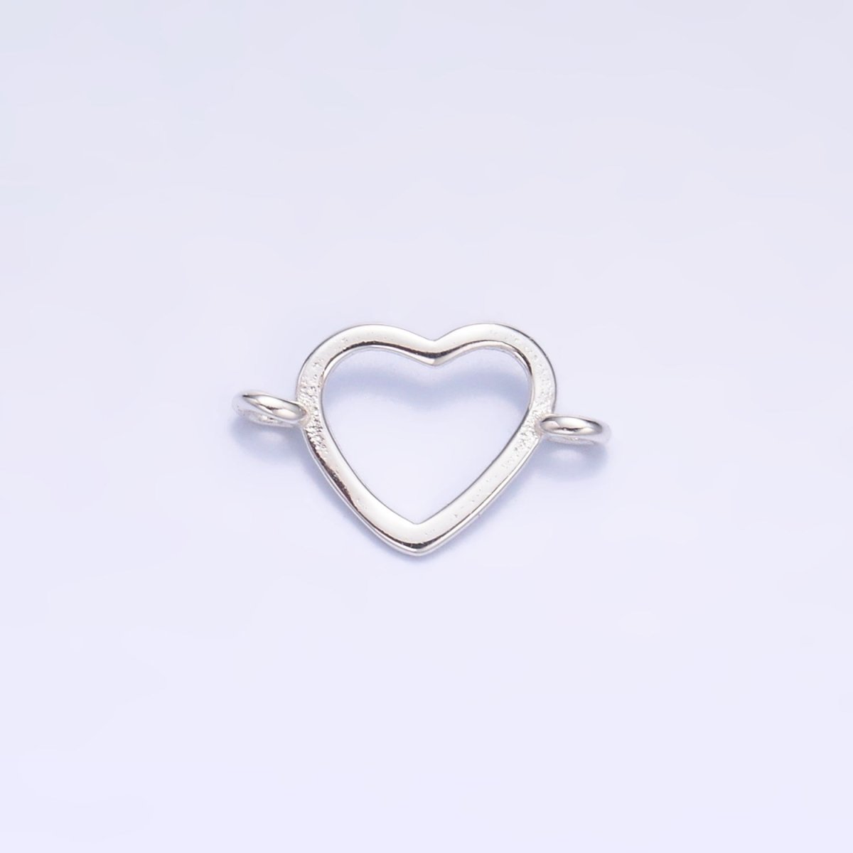 S925 Sterling Silver 7mm Open Heart Connector in Gold & Silver | SL - 619 - DLUXCA