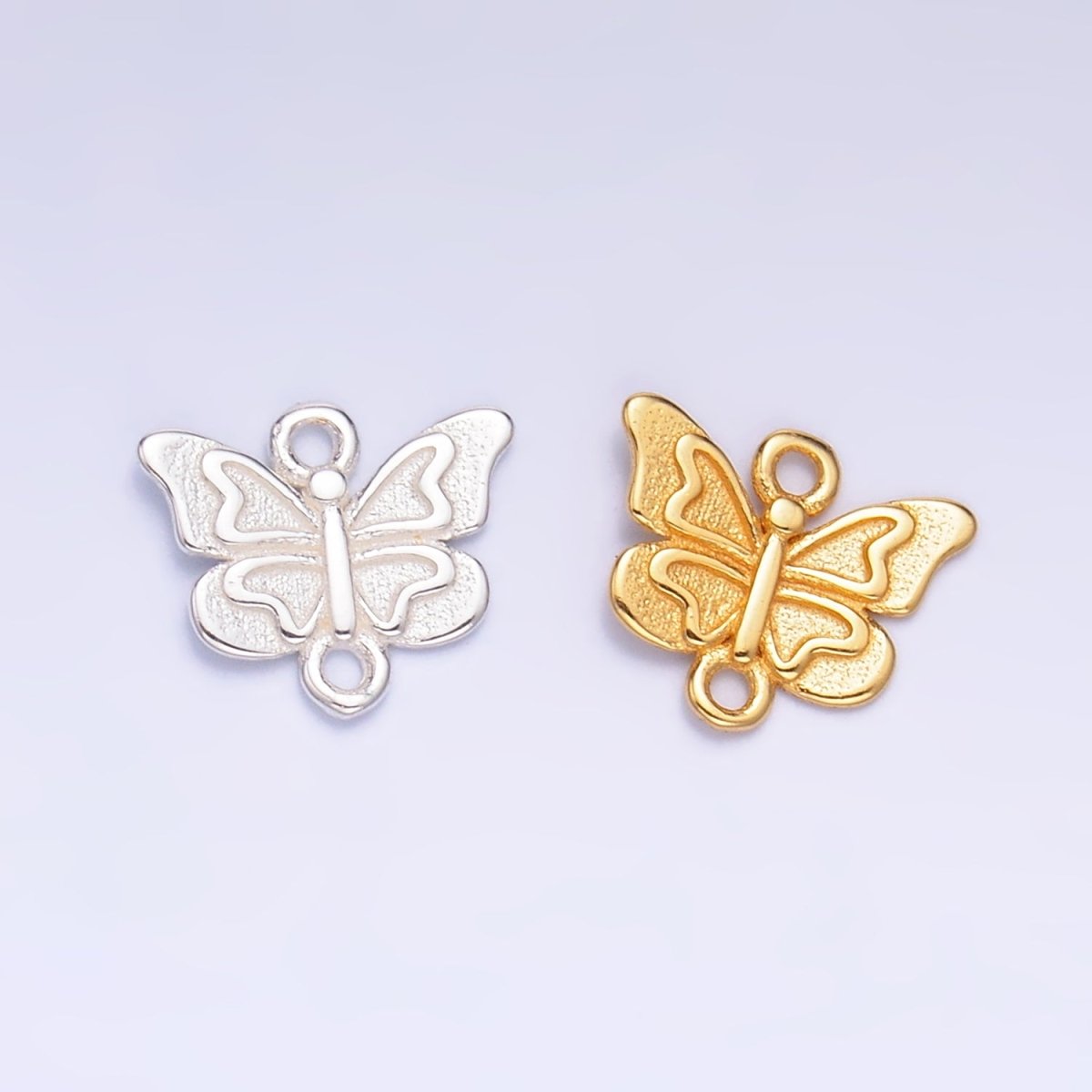 S925 Sterling Silver Butterfly Insect Connector in Gold & Silver | SL - 613 - DLUXCA