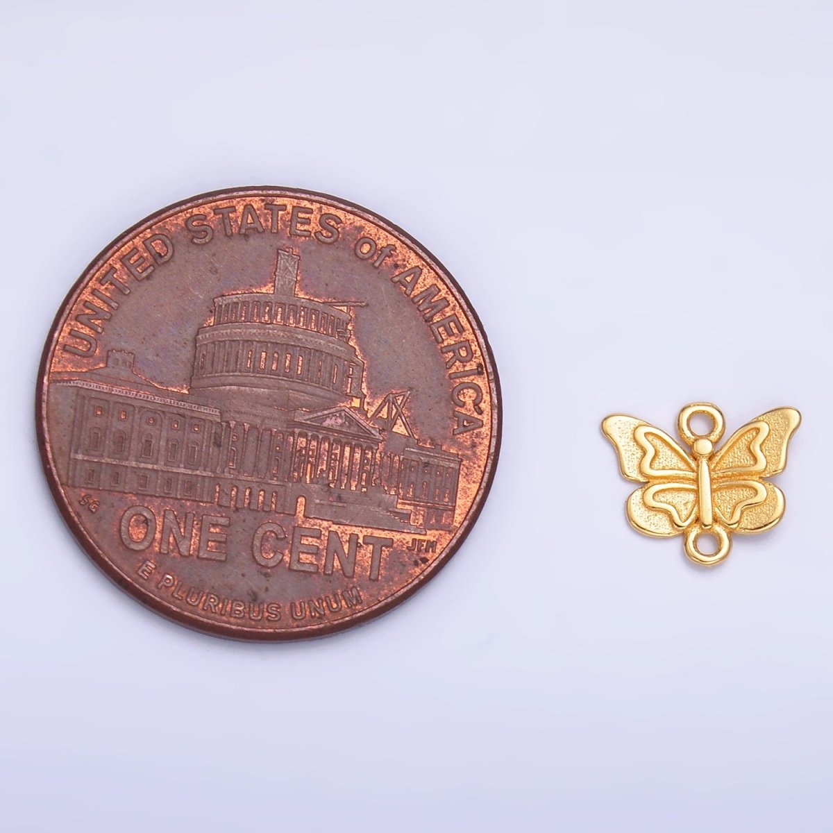 S925 Sterling Silver Butterfly Insect Connector in Gold & Silver | SL - 613 - DLUXCA