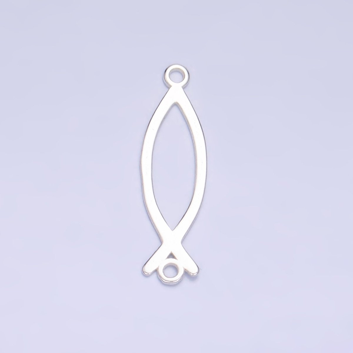 S925 Sterling Silver Fish Minimalist Connector in Gold & Silver | SL - 587 - DLUXCA