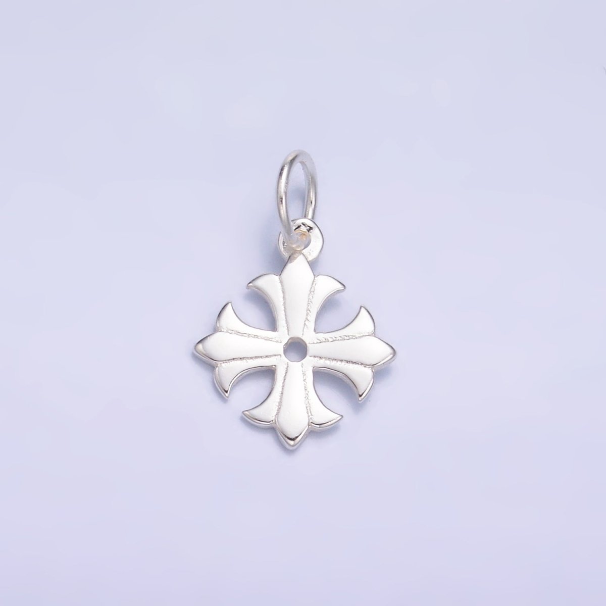 S925 Sterling Silver Fleur Religious Cross in Gold & Silver | SL - 623 - DLUXCA