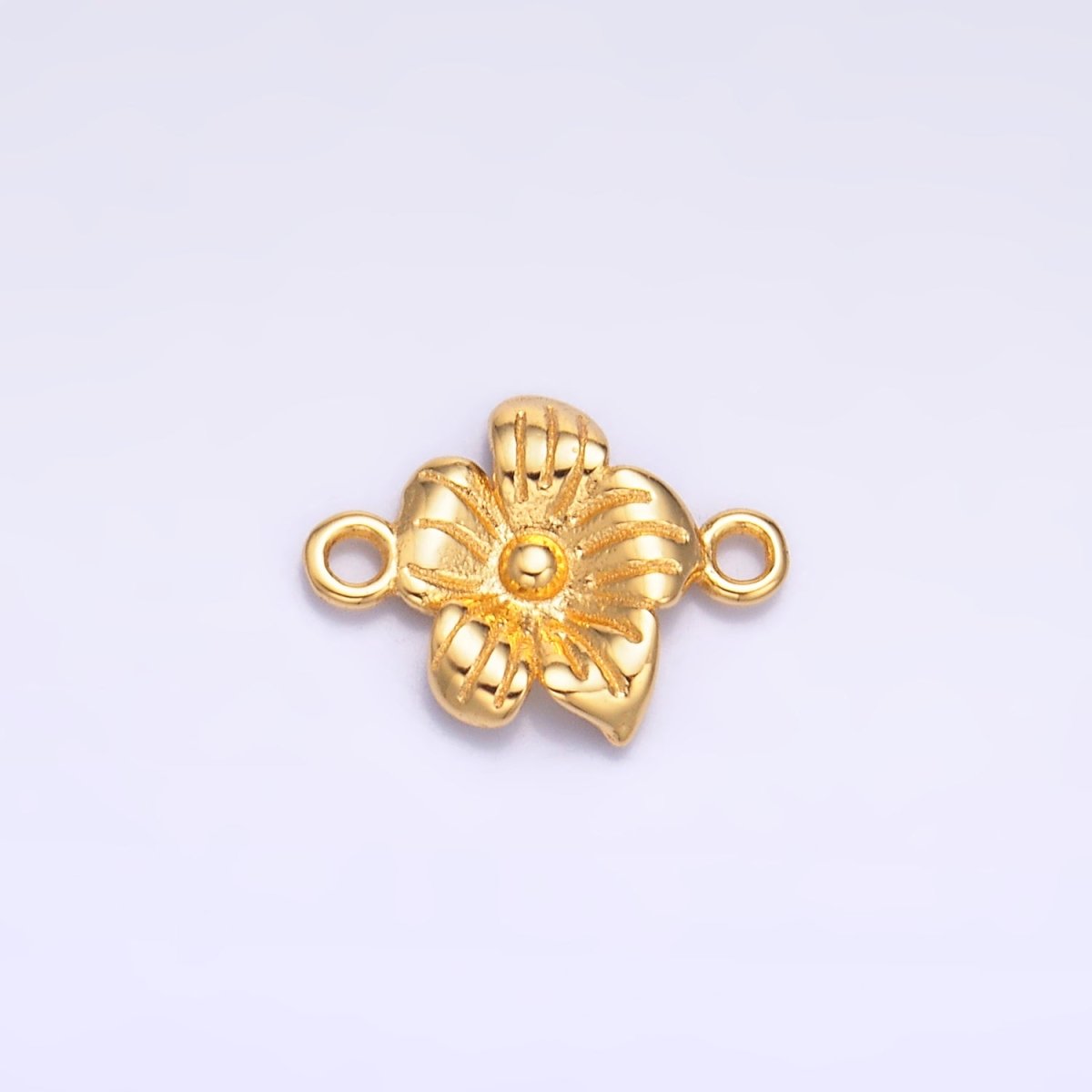 S925 Sterling Silver Flower Nature Connector in Gold & Silver | SL - 611 - DLUXCA