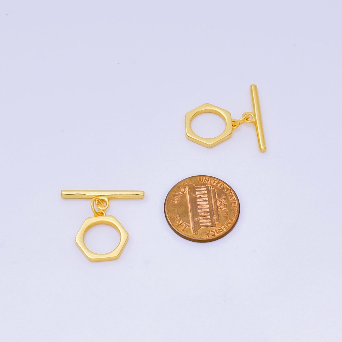 S925 Sterling Silver Gold Vermeil OT Clasp Dainty Toggle Clasps Closure Finding | SL - 670 - DLUXCA