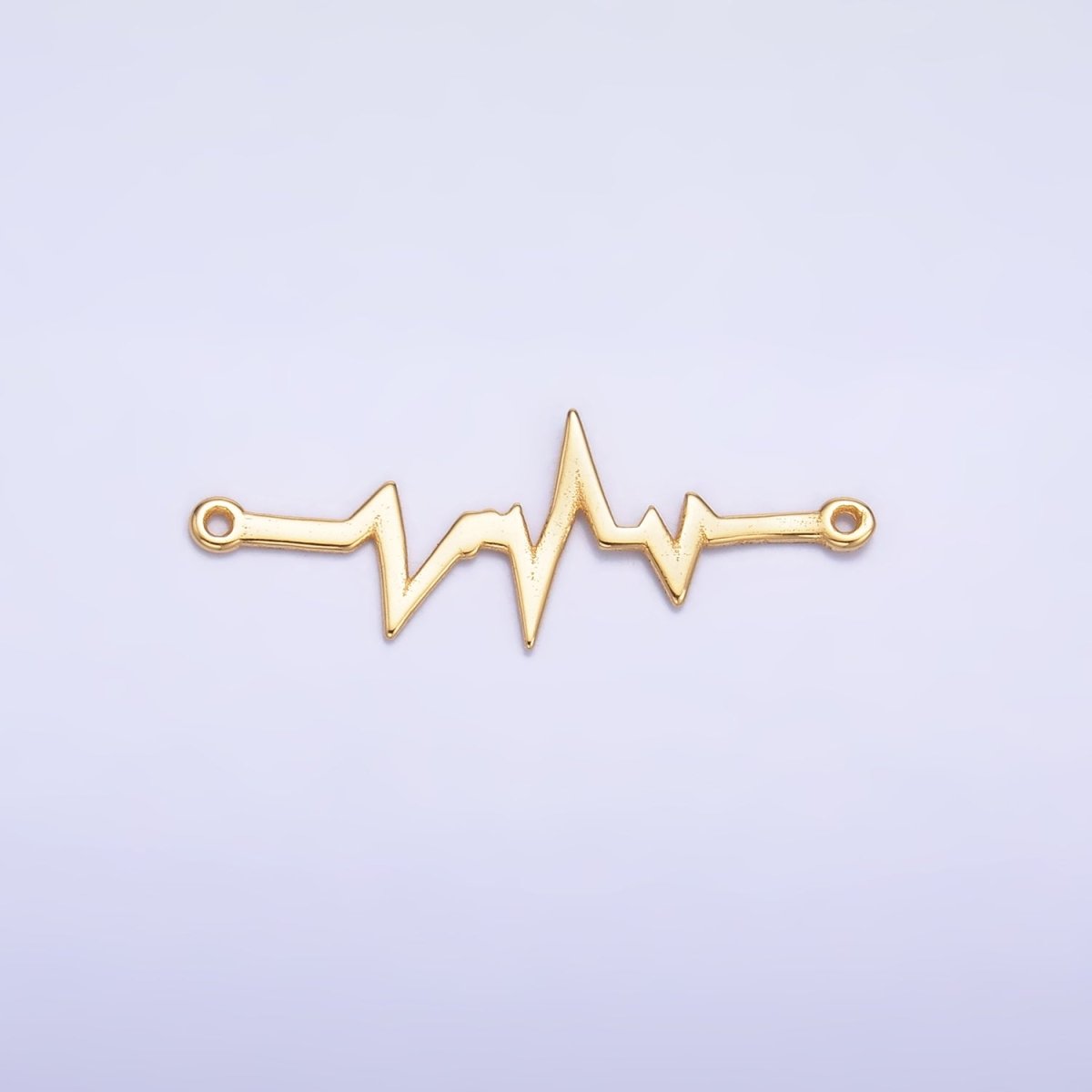 S925 Sterling Silver Heart Beat Minimalist Connector in Gold & Silver | SL - 615 - DLUXCA