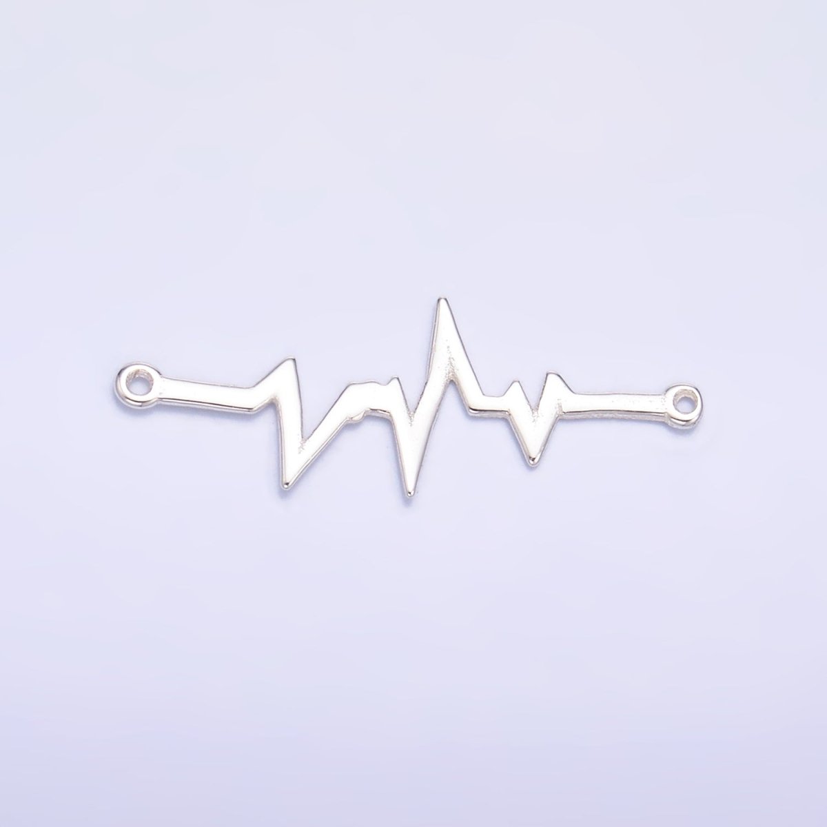 S925 Sterling Silver Heart Beat Minimalist Connector in Gold & Silver | SL - 615 - DLUXCA